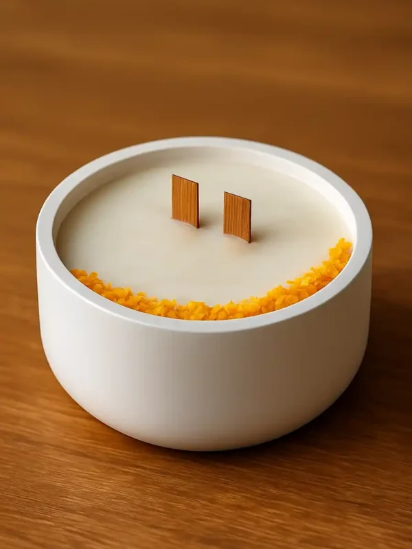 Vela naranja y canela